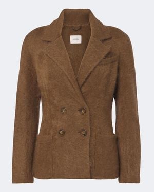 Dorothee Schumacher Fluffy Statements Wool-Blend Blazer - Brown