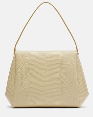 Calvin Klein Tina Small Snake-Effect Leather Shoulder Bag - Natural