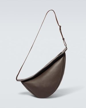 The Row Slouchy Banana Leather Crossbody Bag - Brown
