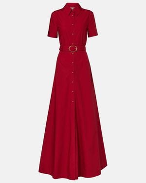 Roland Mouret Cotton Poplin Shirt Dress - Red