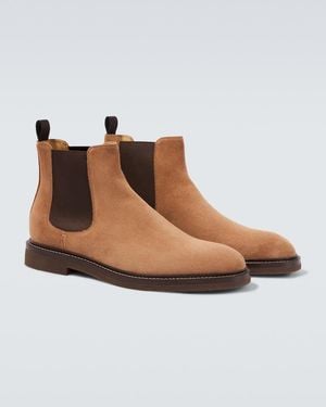 Brunello Cucinelli Suede Chelsea Boots - Brown
