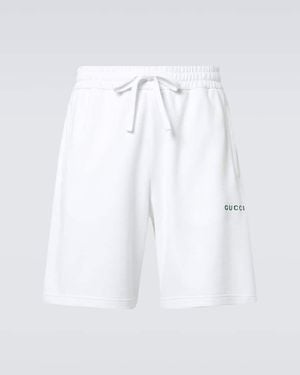 Gucci Webstripe Cotton Jersey Shorts - White