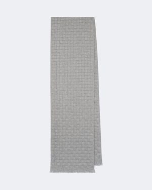 Bottega Veneta Intrecciato Cashmere Scarf - Grey
