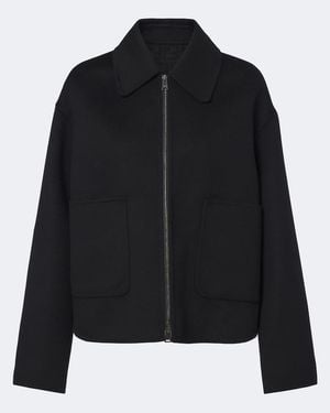 Fendi Blouson Aus Einem Woll- Und Seidengemisch - Schwarz