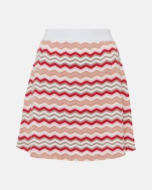 Missoni Minifalda Mezcla De Algodon En Zigzag - Rojo