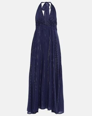 Heidi Klein Striped Halterneck Maxi Dress - Blue