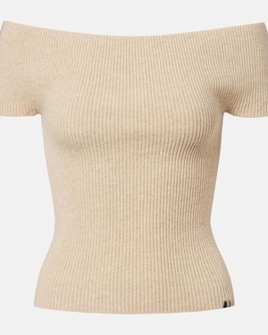 Extreme Cashmere N°381 Libra Cashmere-Blend Top - Natural