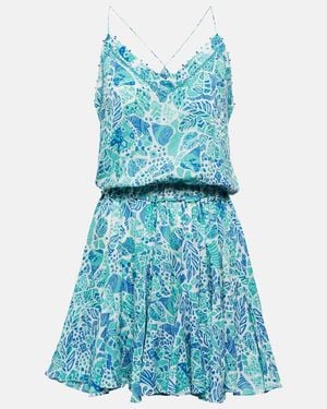Poupette Laurie Printed Minidress - Blue