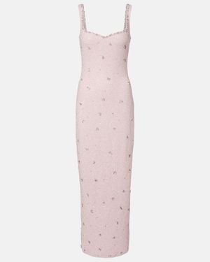 Clio Peppiatt Vestido De Fiesta Sophia Adornado - Rosa