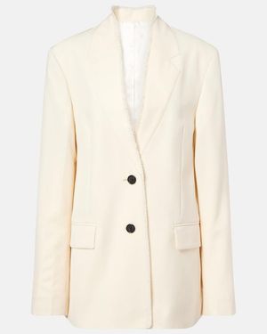 TOTEME Distressed Wool Blazer - Natural