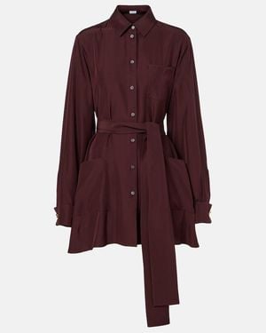Loewe Belted Silk Blouse - Red