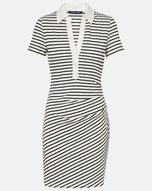 Veronica Beard Lanier Striped Minidress - Metallic