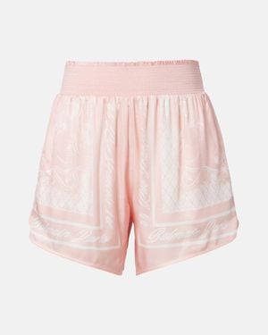 Balmain Printed Satin Shorts - Pink