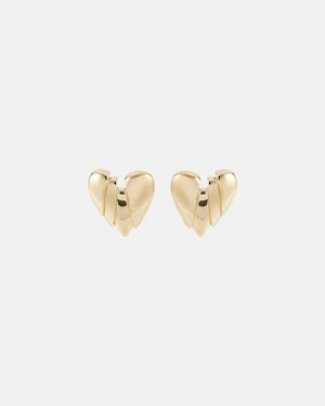 AMINA MUADDI Heartbreaker Earrings - White