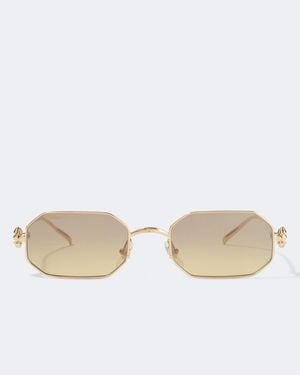 Cartier Clash De Cartier Rectangular Sunglasses - Natural