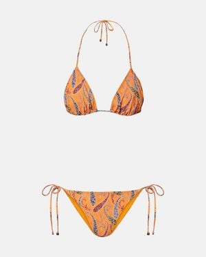 Etro Bedruckter Bikini - Weiß