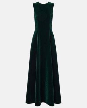 Emilia Wickstead Nodin Cotton Velour Gown - Black