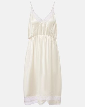 Magda Butrym Lace-Trimmed Slip Dress - White