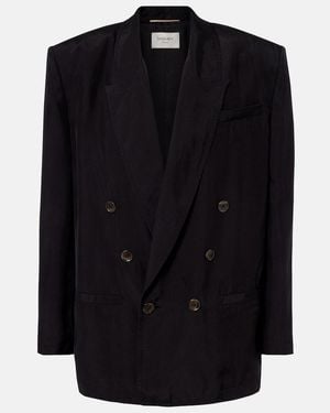Saint Laurent Double-Breasted Jacket - Black
