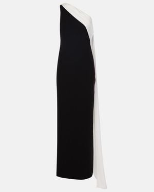 Roland Mouret Scarf-Detail One-Shoulder Gown - Black