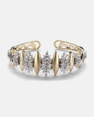 YEPREM Pulsera Golden Strada De Oro De 18 Ct Con Diamantes - Blanco