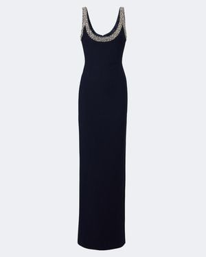The New Arrivals Ilkyaz Ozel Abito Lungo Con Cristalli - Blu