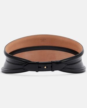 Alaïa Tube Leather Belt - Brown