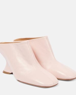 Dries Van Noten Glove 75 Leather Wedges - Pink