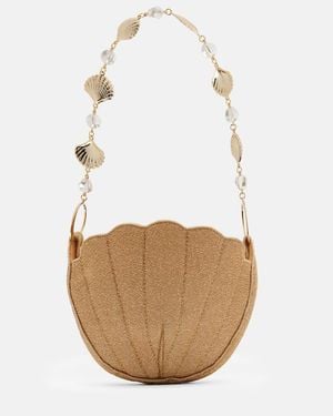 Oséree Lumiere Small Embellished Clutch - White