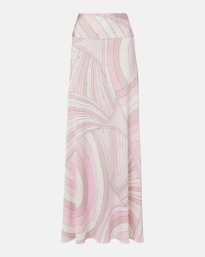 PUCCI Iride Satin Jersey Maxi Skirt - Pink