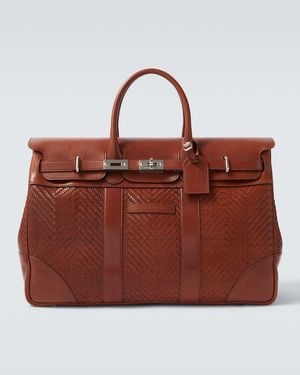 Brunello Cucinelli Country Leather Tote Bag - Red
