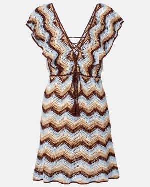 Anna Kosturova Melissa Crochet Cotton Minidress - Multicolor