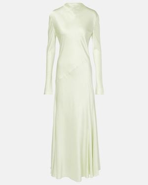 TOVE Raquel Silk-Blend Maxi Dress - White