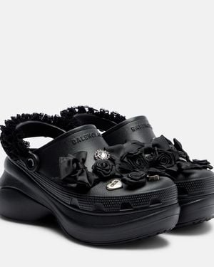 Balenciaga X Crocs Slingback-Slippers Jibbitz - Schwarz
