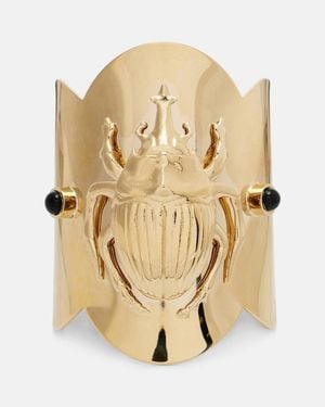 La DoubleJ Scarab-Plated Cuff Bracelet - Natural