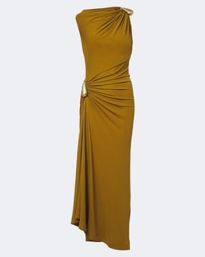Bottega Veneta Maxikleid Aus Jersey - Mettallic