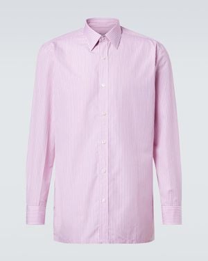 Charvet Striped Cotton Poplin Shirt - Pink