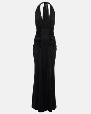 Diane von Furstenberg Makayla Gathered Jersey Maxi Dress - Black