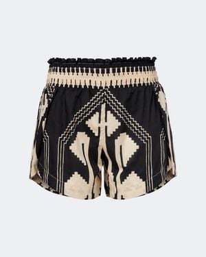 Johanna Ortiz Bedruckte Shorts Aus Baumwolle - Schwarz