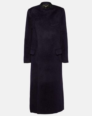 Victoria Beckham Alpaca Wool-Blend Overcoat - Blue