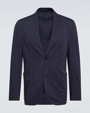Slowear Cotton-Blend Blazer - Blue