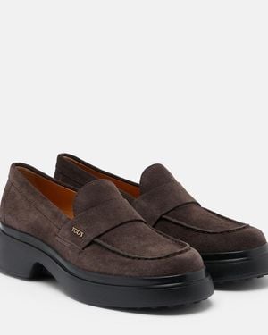 Tod's Suede Loafers - Brown