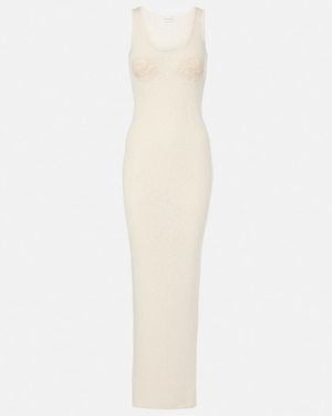 Magda Butrym Crochet Linen And Cotton Maxi Dress - White