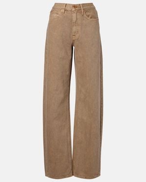 SLVRLAKE Denim Cassie High-Rise Straight Jeans - Natural