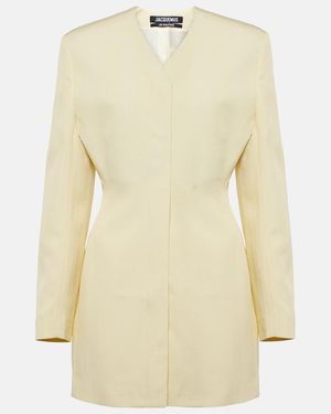Jacquemus La Robe Cubo Minidress - Natural