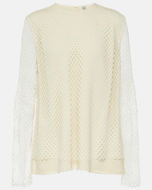 TOTEME Layered Lace Top - Natural