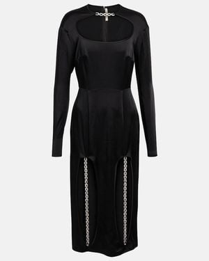 Christopher Kane Cutout Embellished Midi Dress - Black