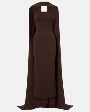Solace London Martine Scarf-Detail Cocktail Dress - Brown