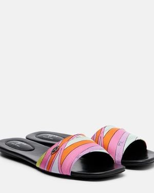 PUCCI Yummy Iride Twill Slides - White