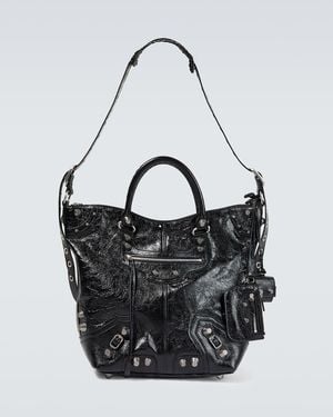Balenciaga Tote Bag Le Cagole Medium Aus Leder - Schwarz